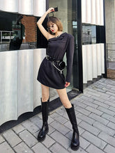 Women Striped One Shoulder Waist One Piece Dress